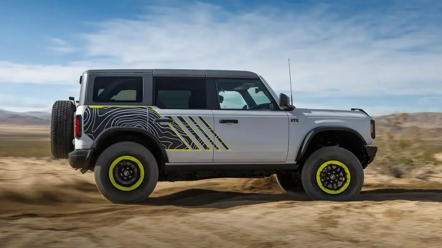 2026 Ford Bronco RTR driving on dirt offroad