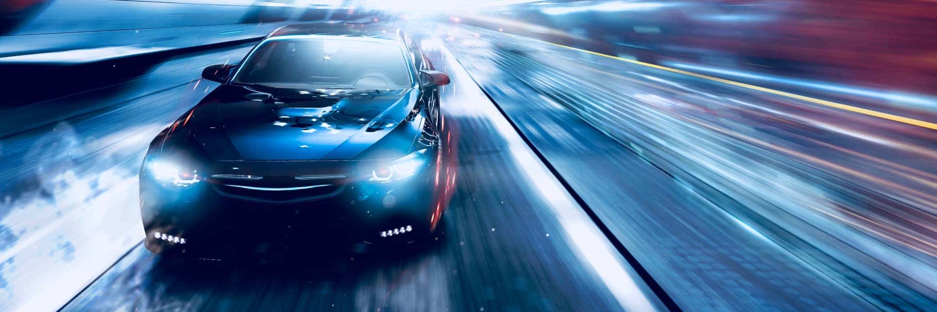 Car driving on a road