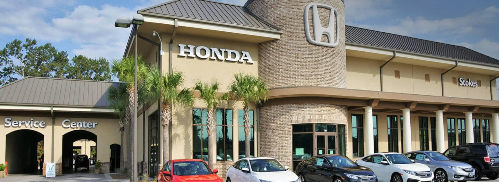 View of Stokes Honda Cars of Beaufort From Outside