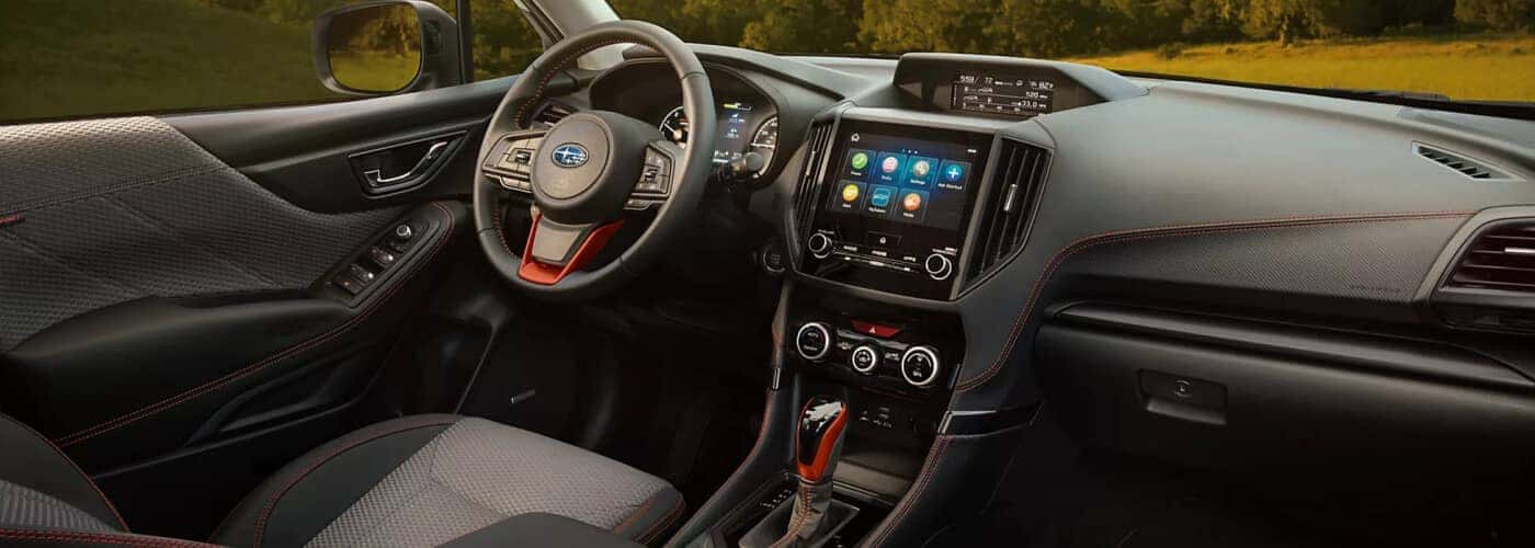 Interior of Subaru vehicle