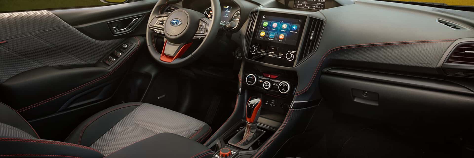 Interior shot of a Subaru vehicle.