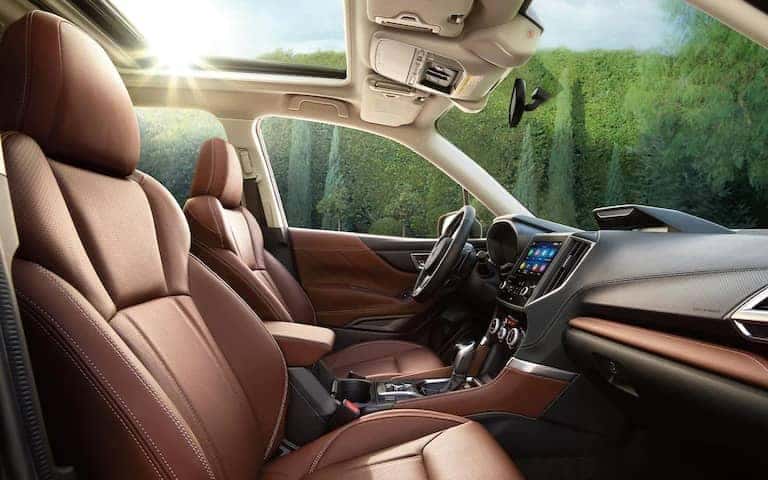interior of 2021 Forester