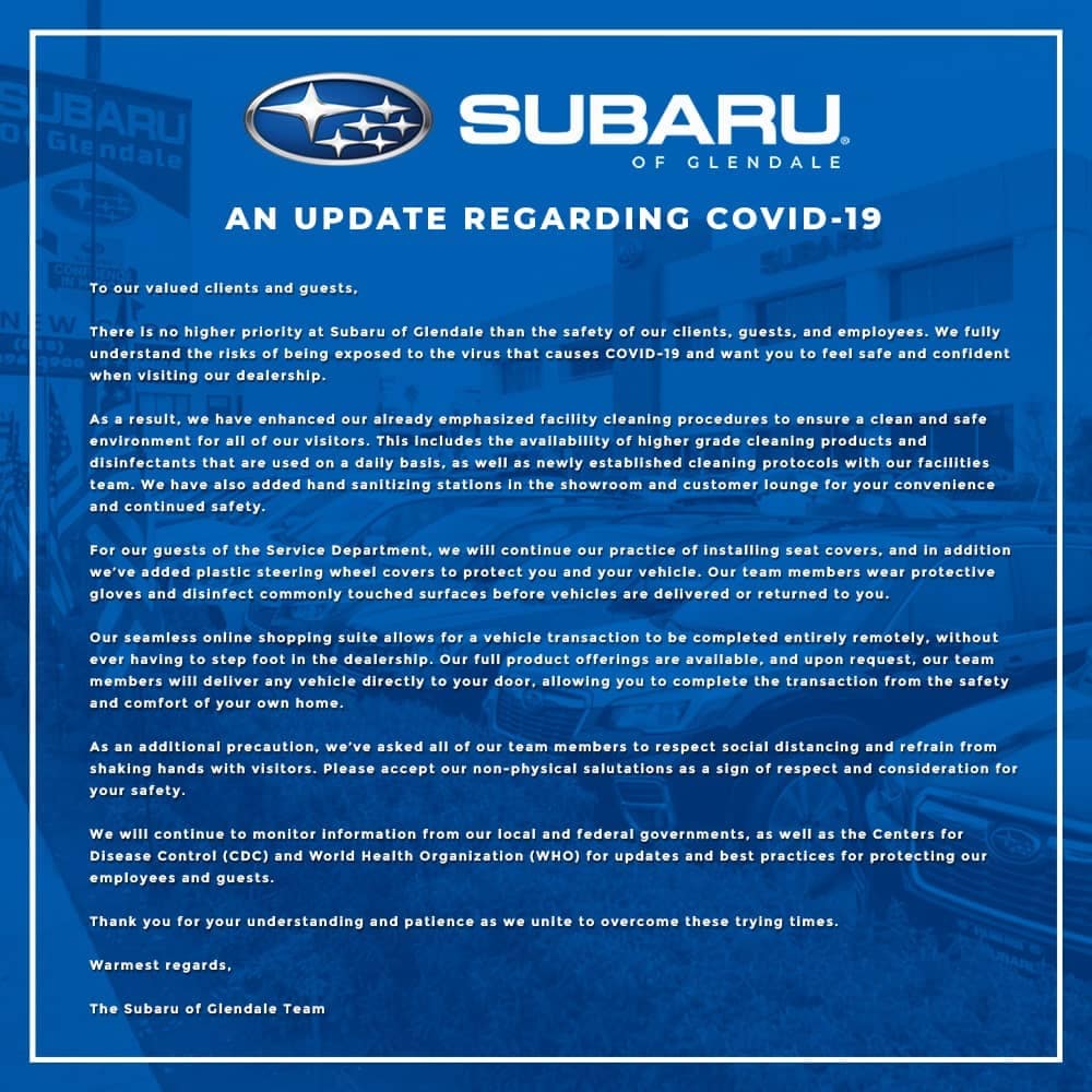 Subaru-of-Glendale-Covid-19