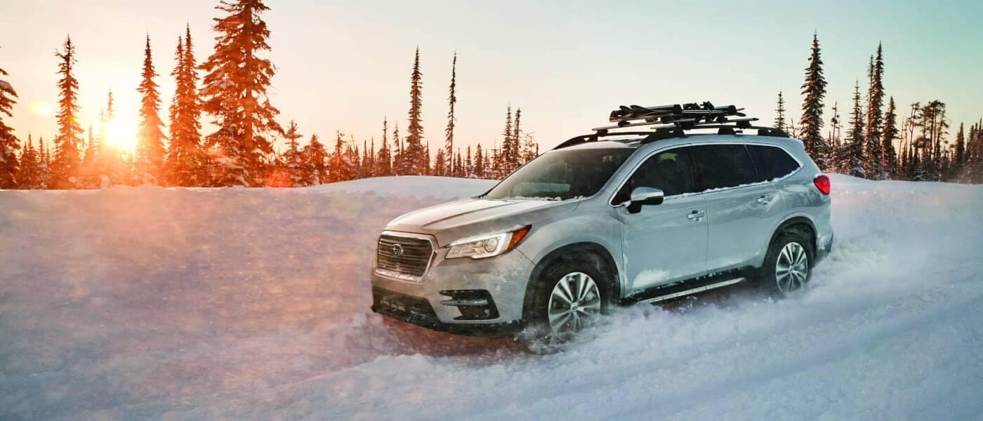 Subaru Ascent on a snowy pass