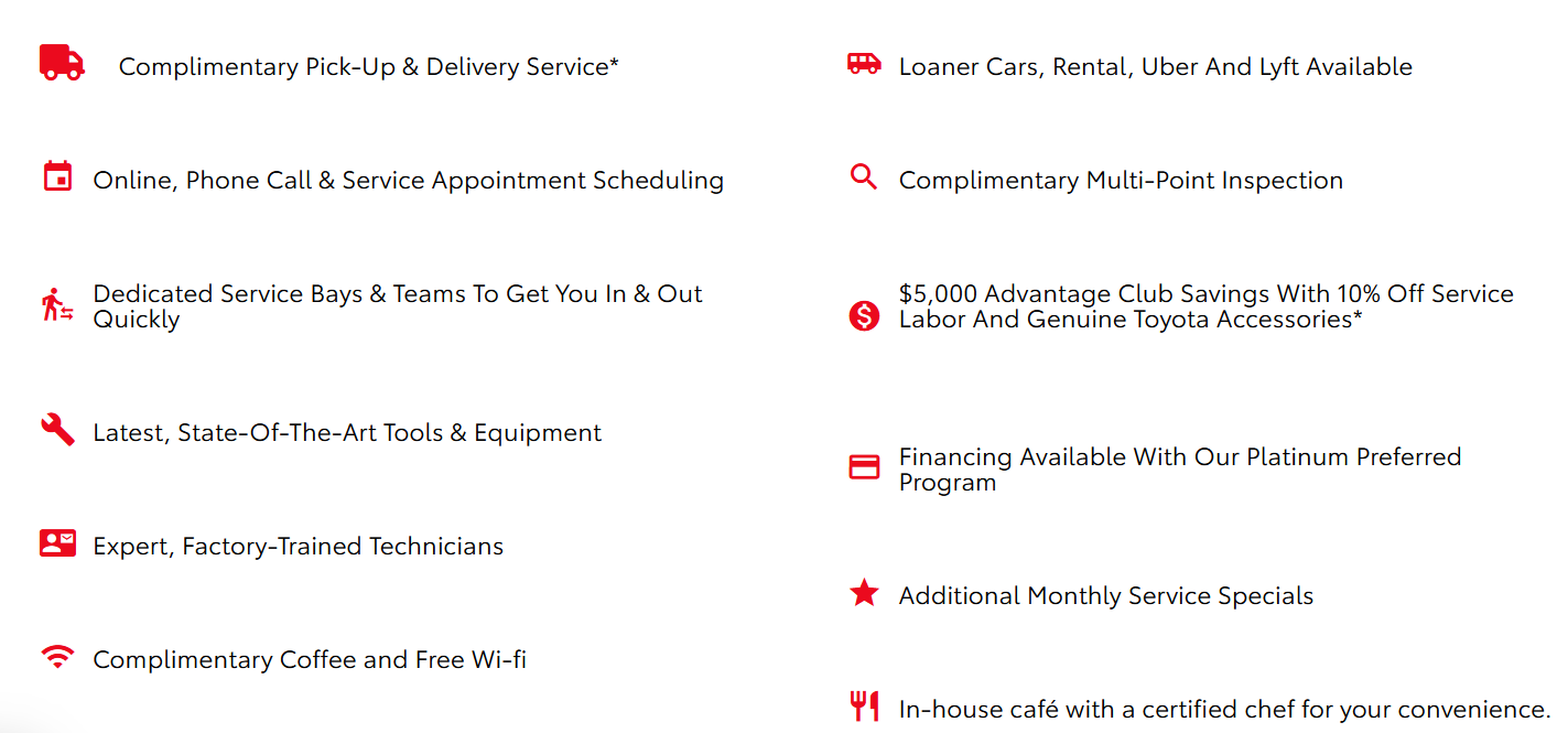 Our Service Benefits