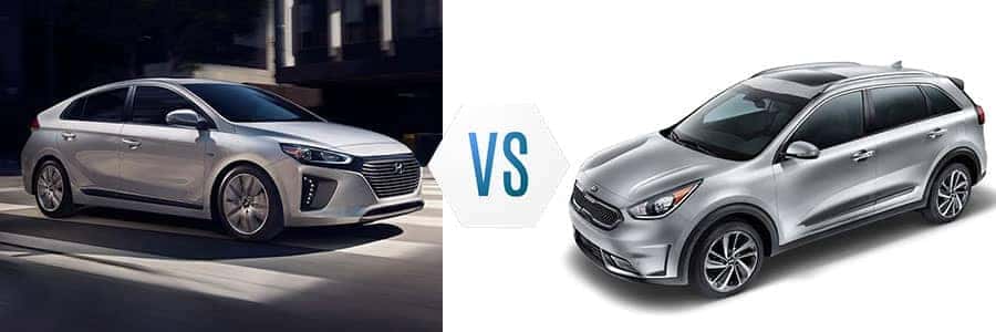 2017 Hyundai IONIQ hybrid vs. 2016 Kia NIRO hybrid comparison