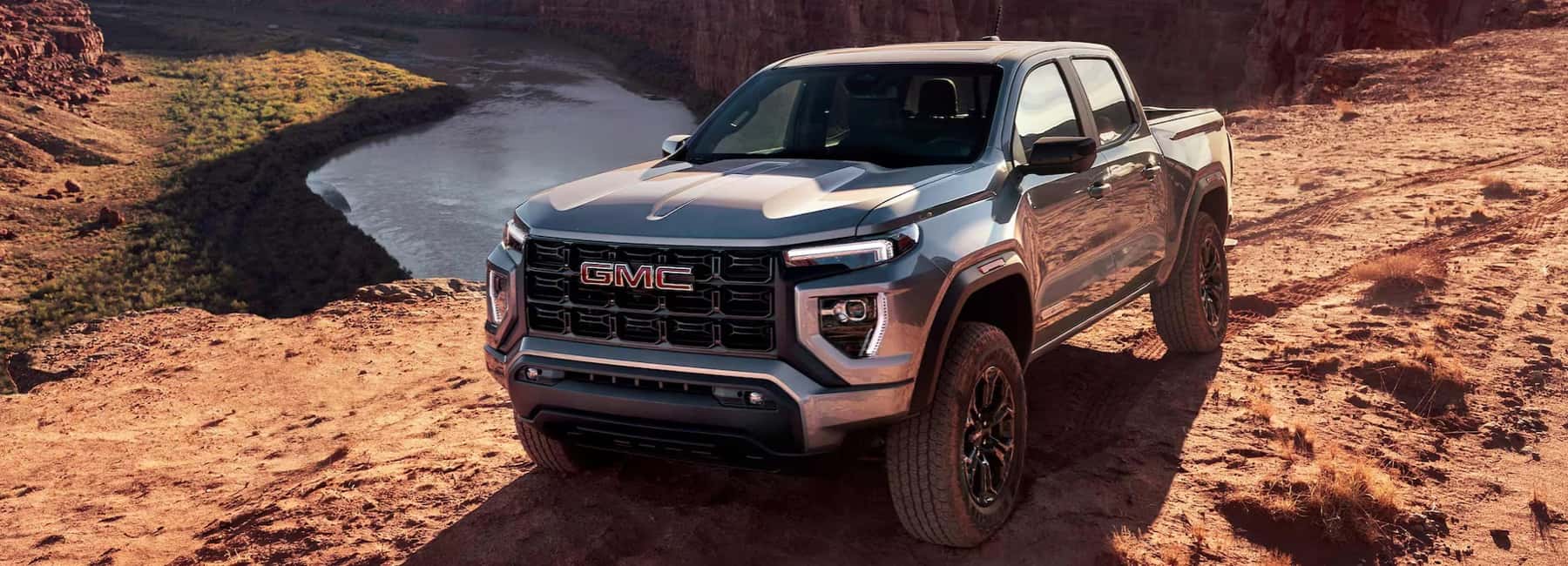 2025 GMC Canyon parked on red canyon dirt