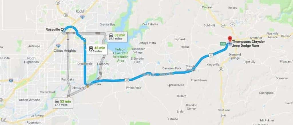 Map to Roseville