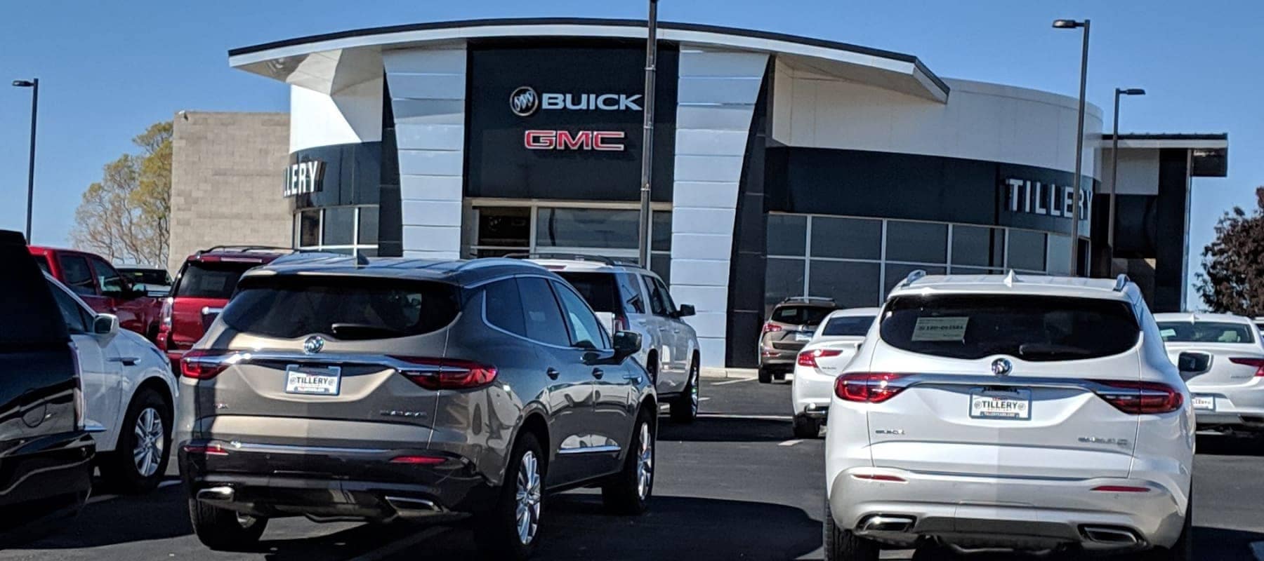 An exterior shot of a Buick GMC dealership.