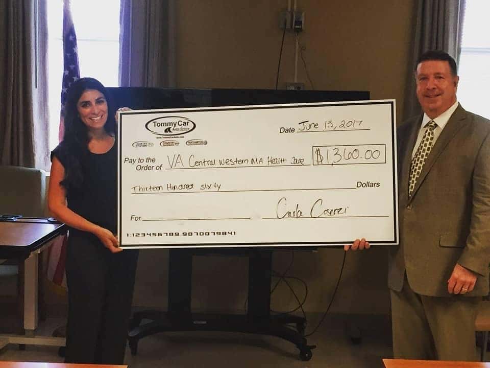 TommyCar Auto Group Presents the Northampton Veteran Affairs Medical Center with $1,360