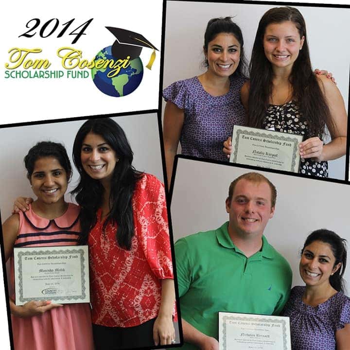 Tom Cosenzi Scholarship Fund - 2014 Winners