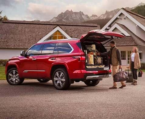 packing up the trunk of a sequoia