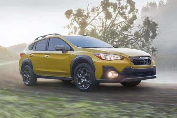 Yellow subaru solterra