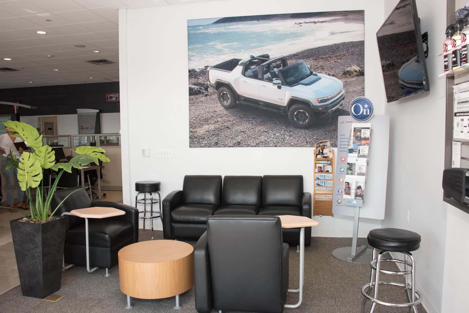 Lounge area at the business center