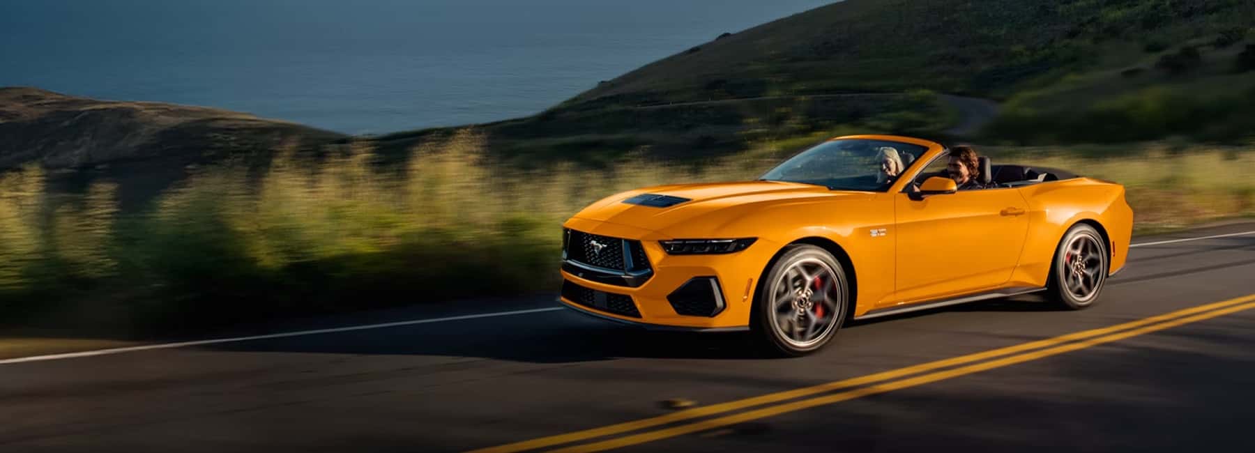 2026 Ford Mustang drives seaside highway