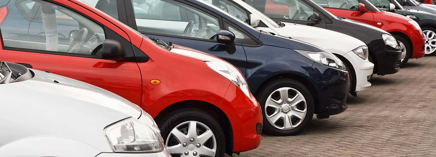 row of cars in carlot