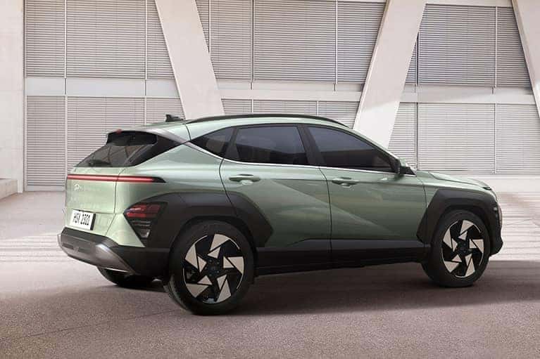 2024 green hyundai crossover parked