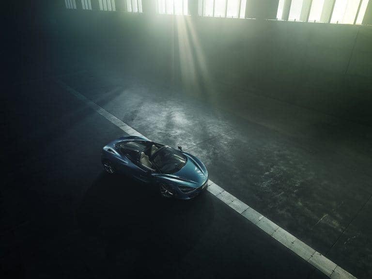720S Spider in a large warehouse