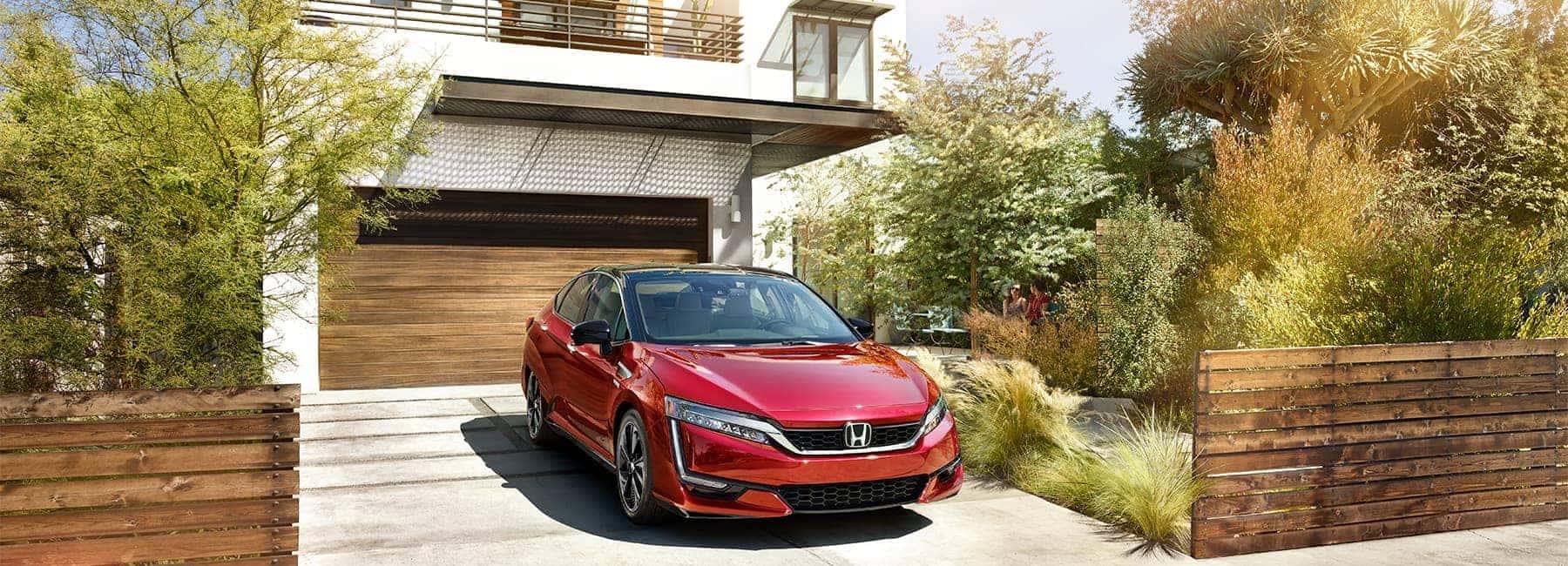 2020 Red Honda Clarity Parked in a very nice Garage