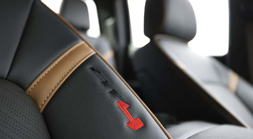 Seat detail in a 2026 GMC Canyon AT4