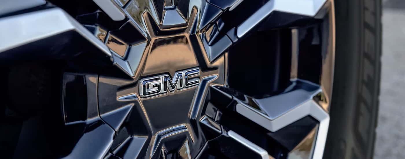 Wheel on a 2024 GMC Sierra EV at a GMC deale