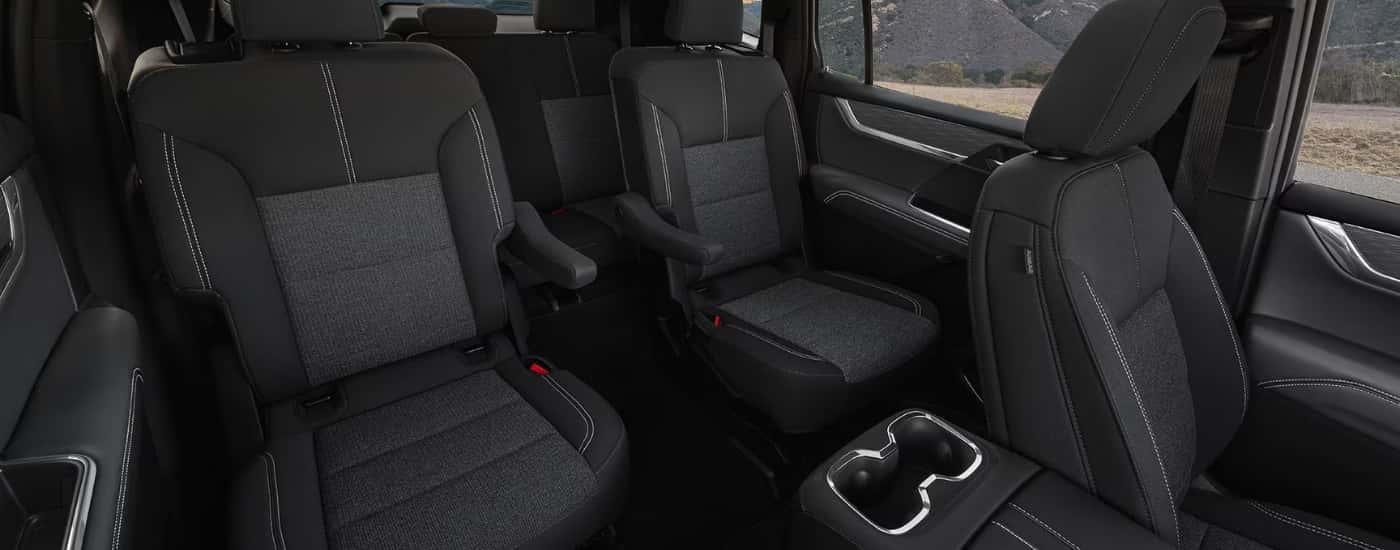 Black seating in a 2026 GMC Acadia 