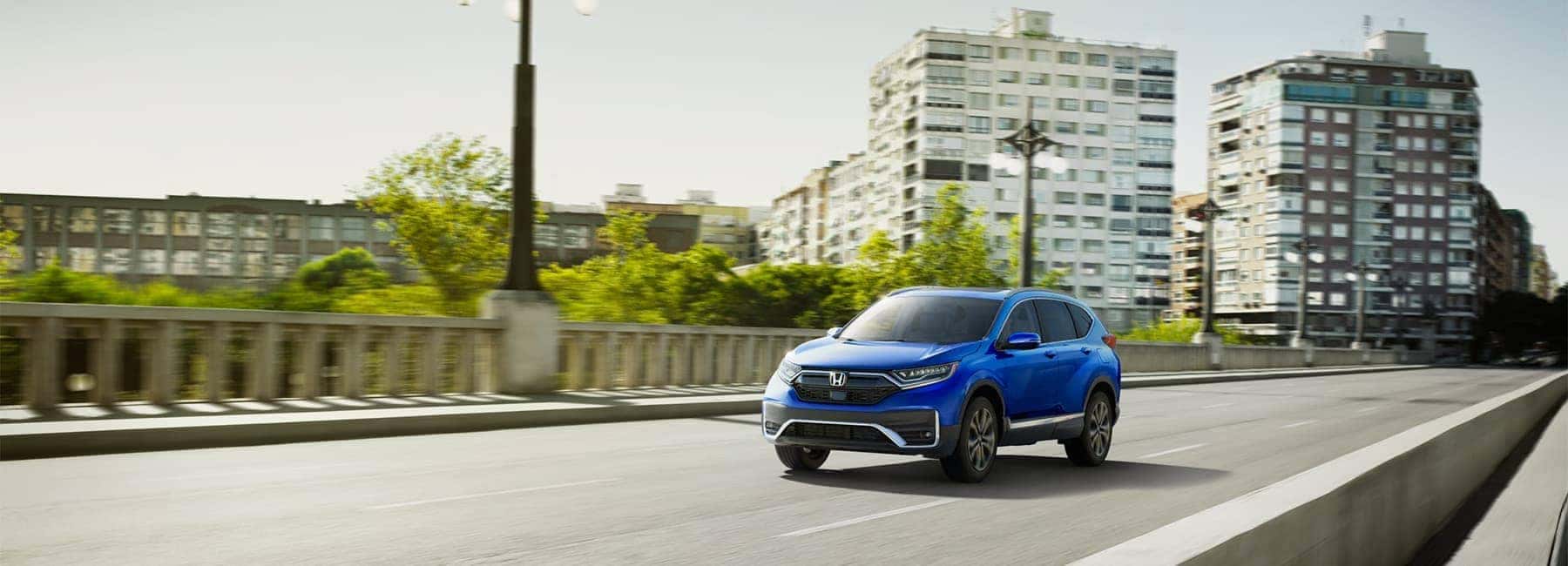 2020 Honda CR-V driving over a bridge