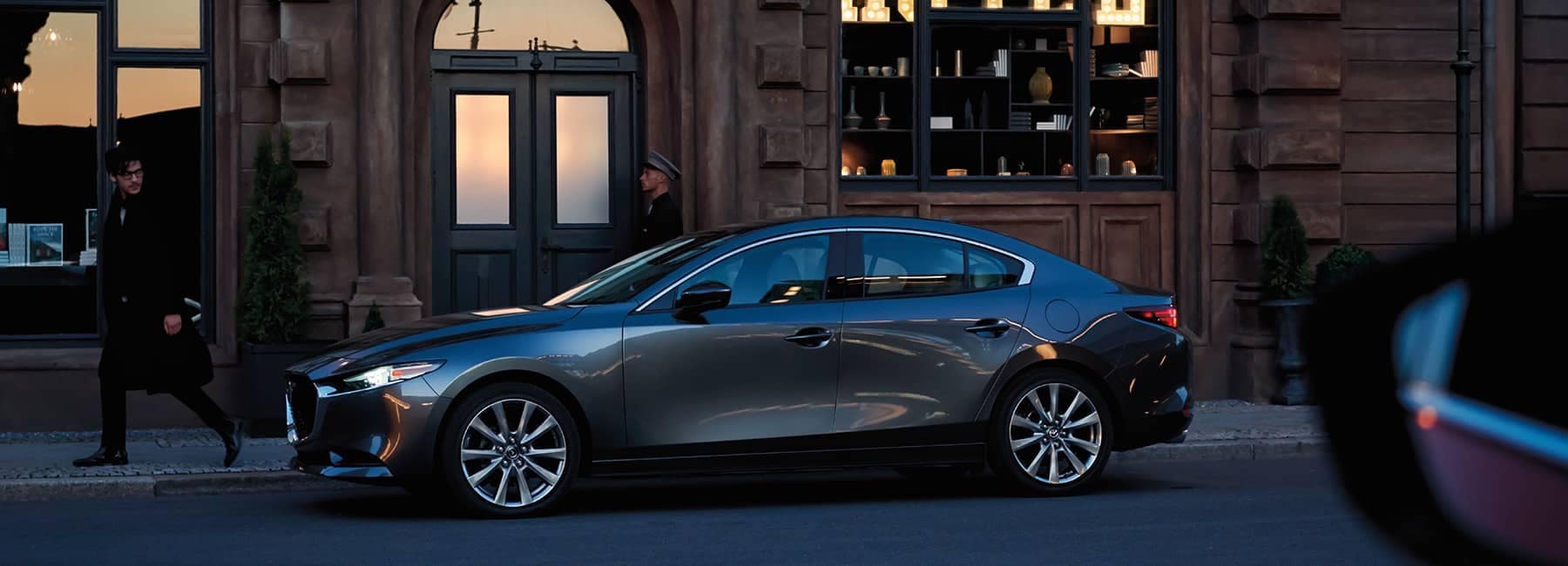 2022 Mazda 3 sedan compact car outside of shop