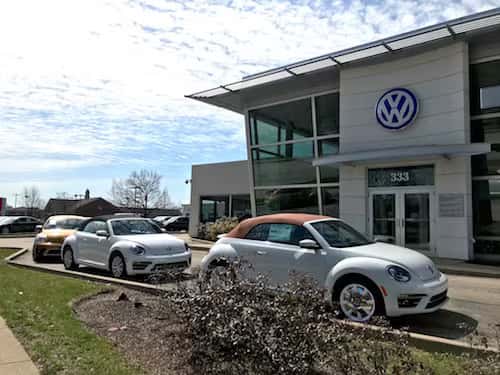 VW Beetles outside dealership