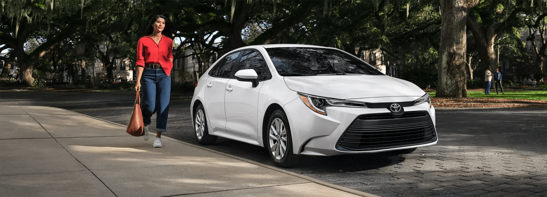 2023 Corolla parked on the side of the road