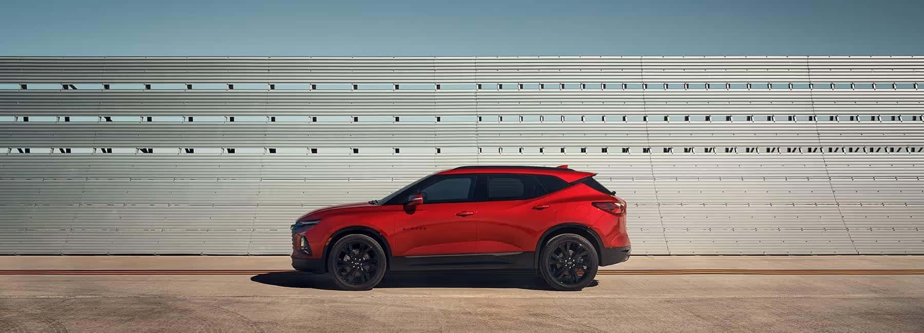 Red 2020 Chevrolet Blazer Sideview