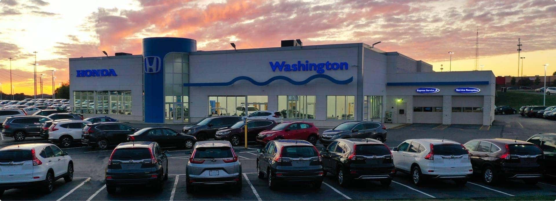 Dealership at dusk