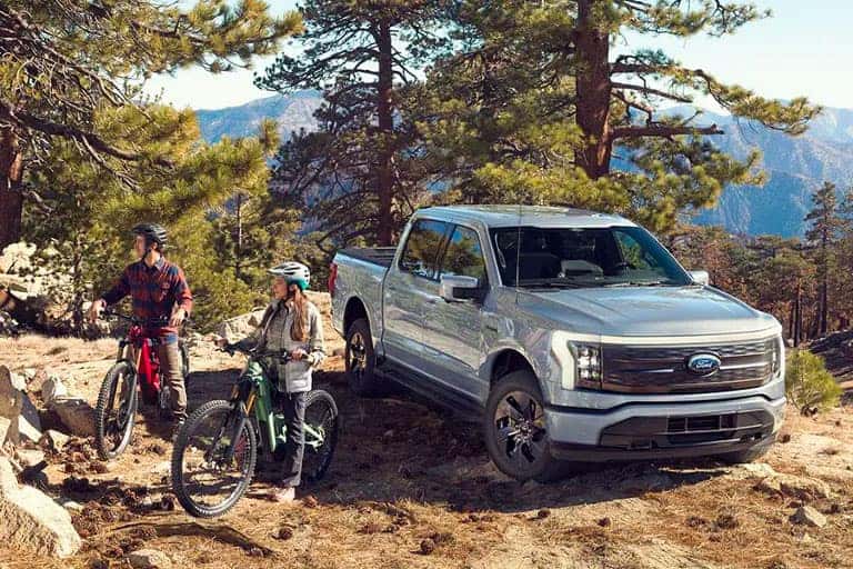 Electric Truck In Woods