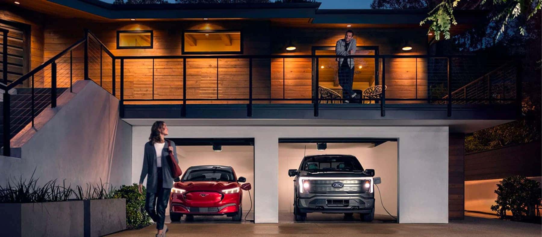 Ford Electric parked in garage