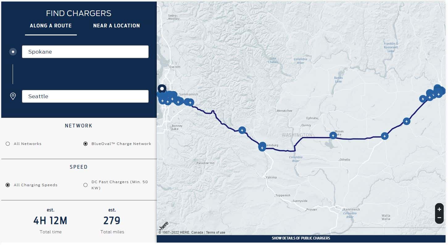 A map with a route