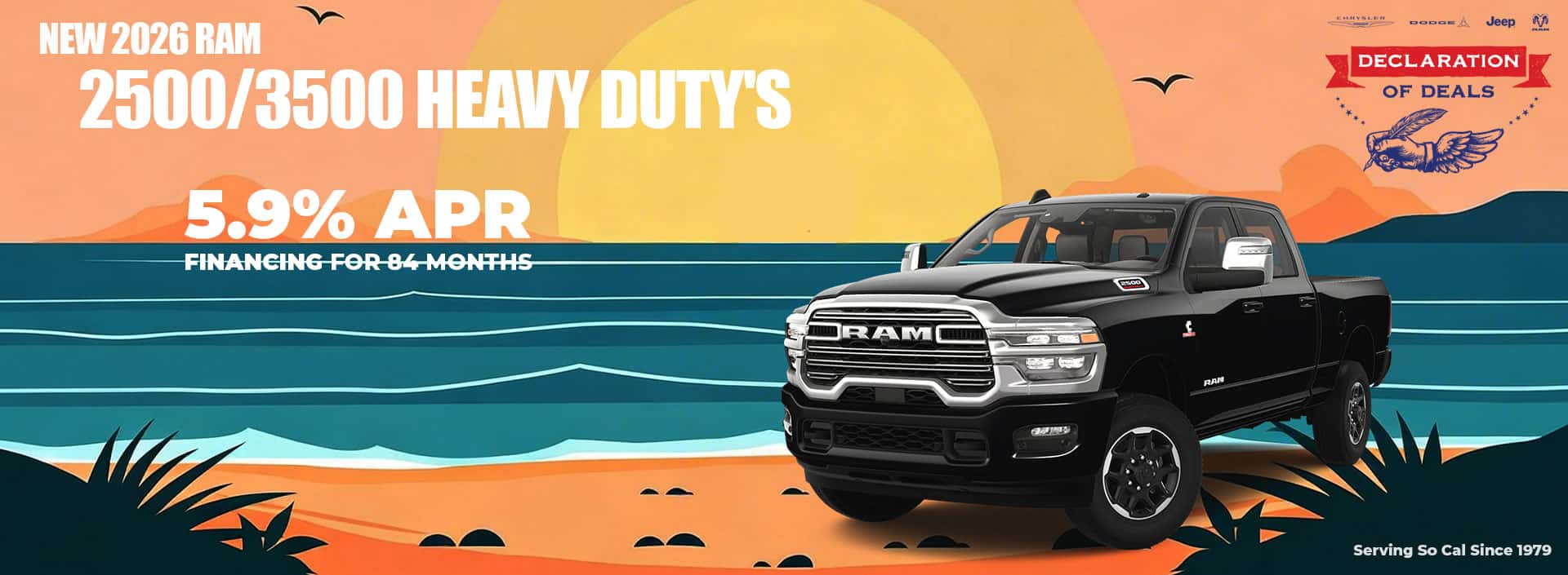 New 2026 RAM 2500/3500 Heavy Duty's 5.9% APR FINANCING FOR 84 MONTHS