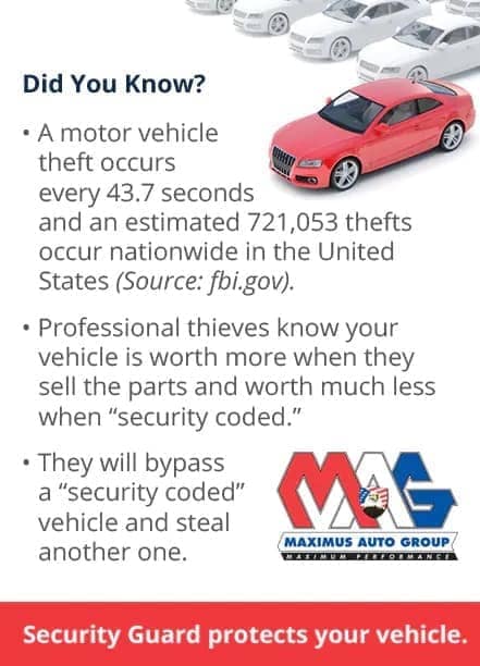 Auto theft deterrent info