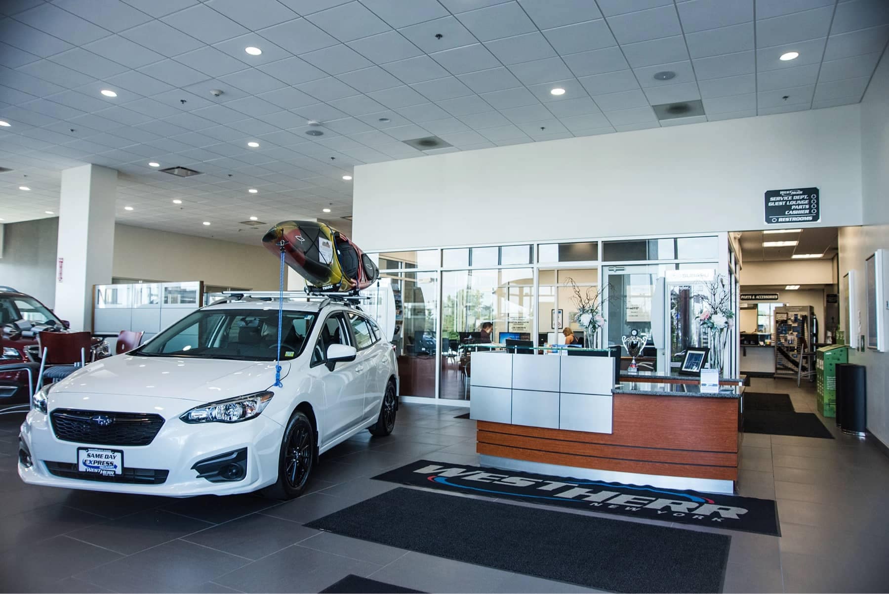 Inside view of the dealership