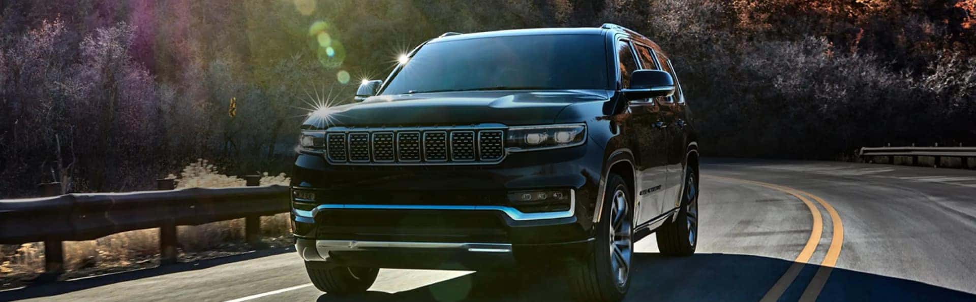 Jeep on road
