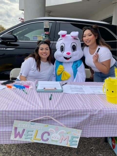 Easter Bunny with the Community