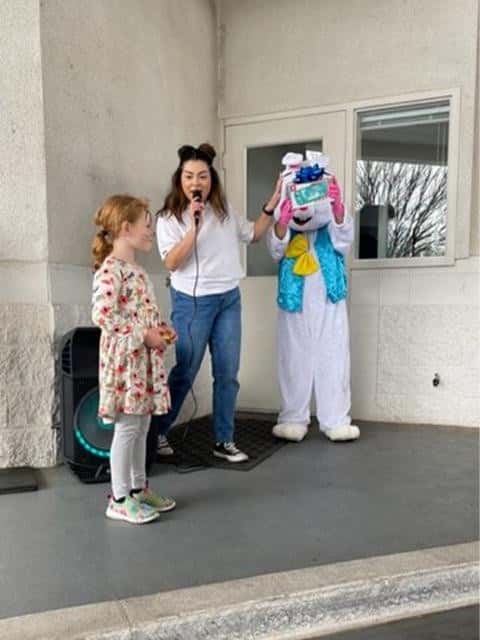 Easter Bunny with the Community