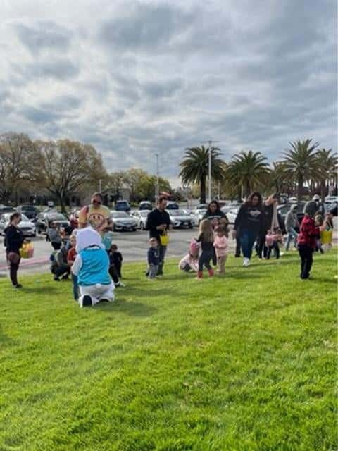 Easter Bunny with the Community