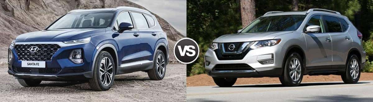 hyundai santa fe compared to nissan rogue