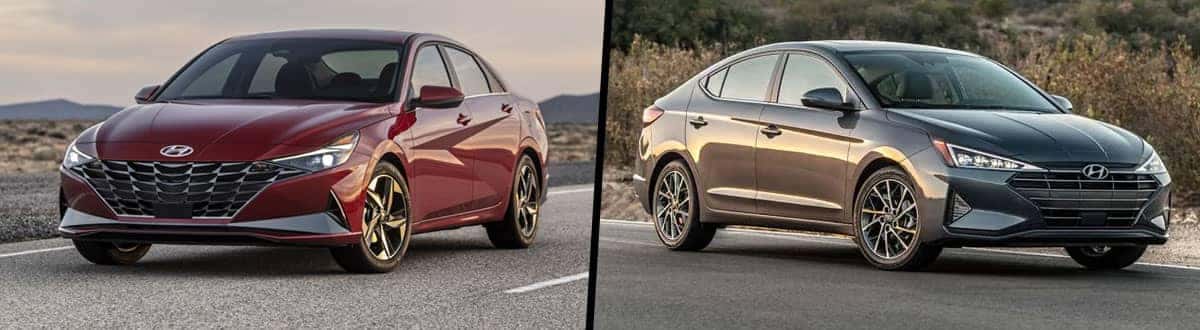 Compare 2021 vs 2020 Hyundai Elantra