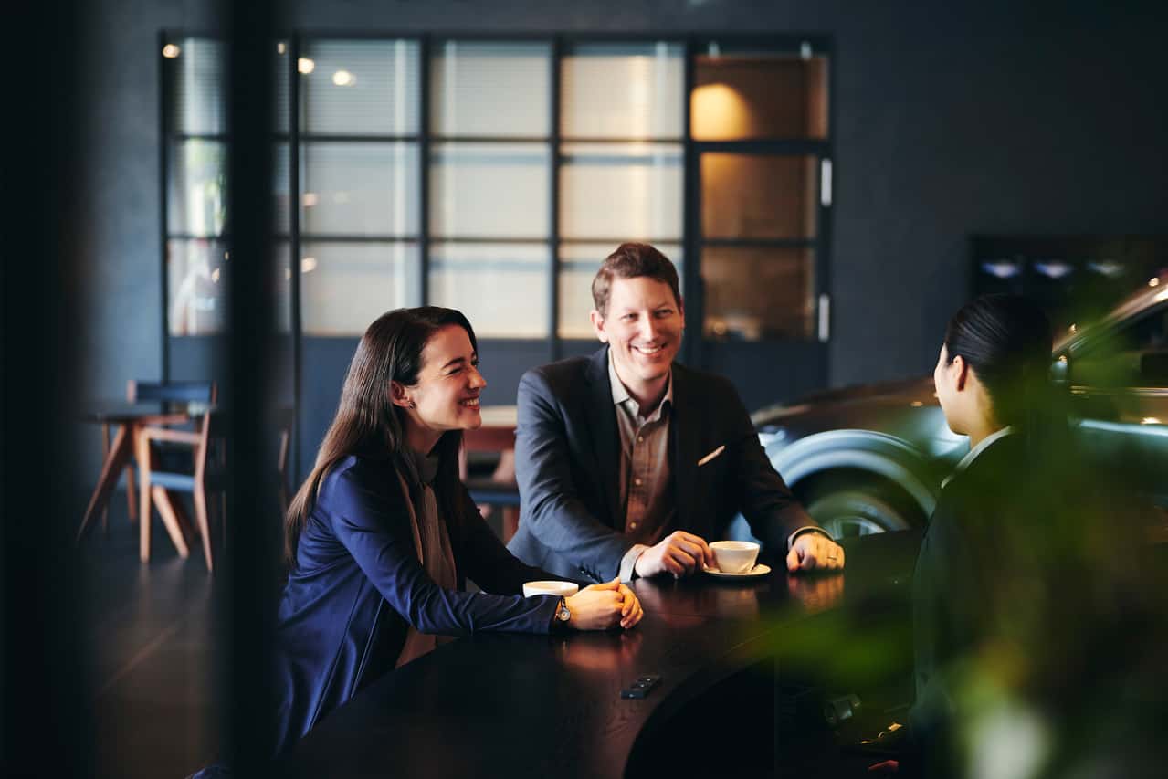 Customers at lease return appointment