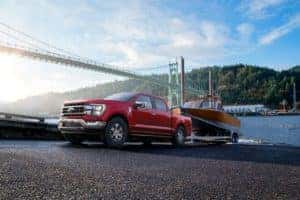 2021 Ford F-150 Backing Boat in Water