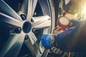 Checking Tire Pressure Gauge