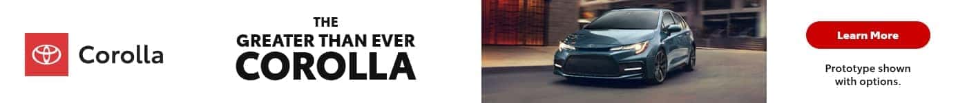 Corolla VRP banner Image