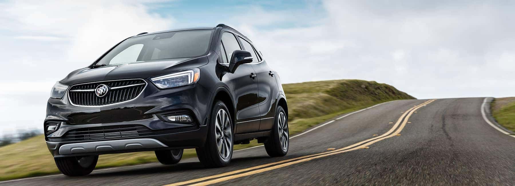Black 2020 Buick Encore on a road