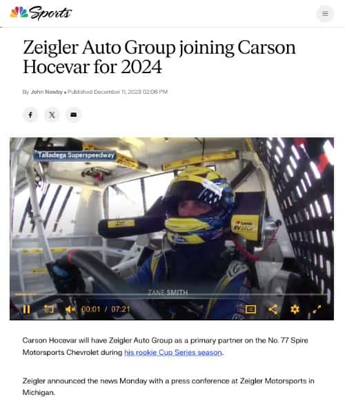 NBC-Sports-Zeigler-Auto-Group-joining-Carson-Hocevar-for-2024